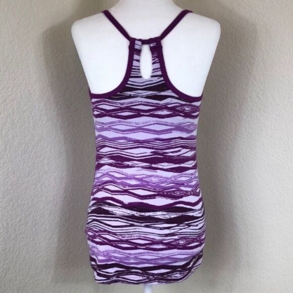 Lucy Purple Built In Bra Racer back Workout Tank Size XS - Picture 3 of 6